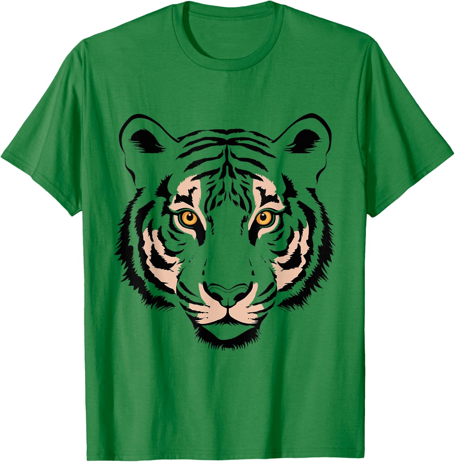 Orange Tiger Face Wild Animal Women Men Kids Tiger Head T-Shirt - T-Shirt | Irish Green