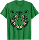Orange Tiger Face Wild Animal Women Men Kids Tiger Head T-Shirt - T-Shirt | Irish Green