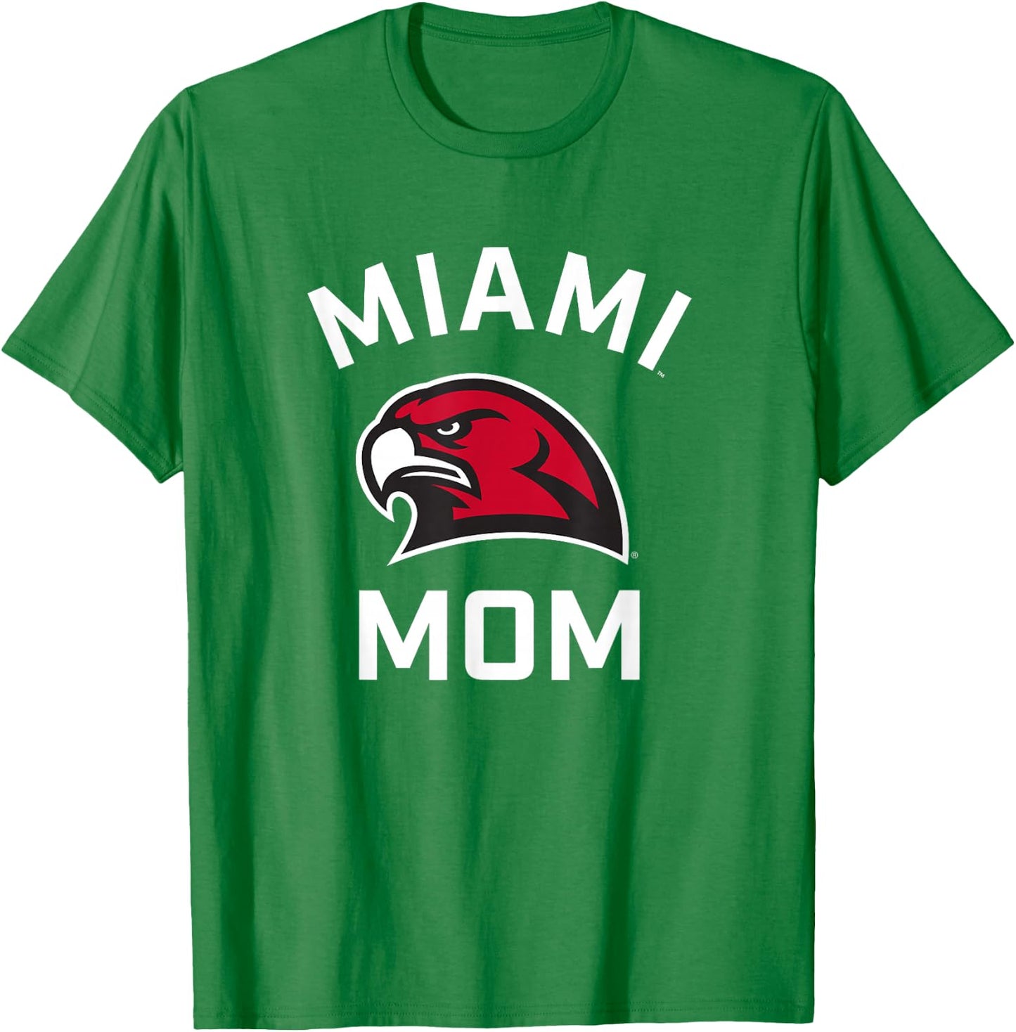 Miami University Ohio Redhawks Arched Mom T-Shirt - T-Shirt | Irish Green