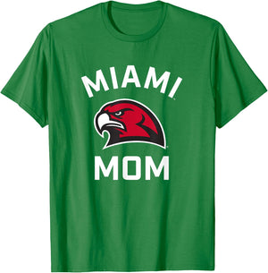 Miami University Ohio Redhawks Arched Mom T-Shirt - T-Shirt | Irish Green