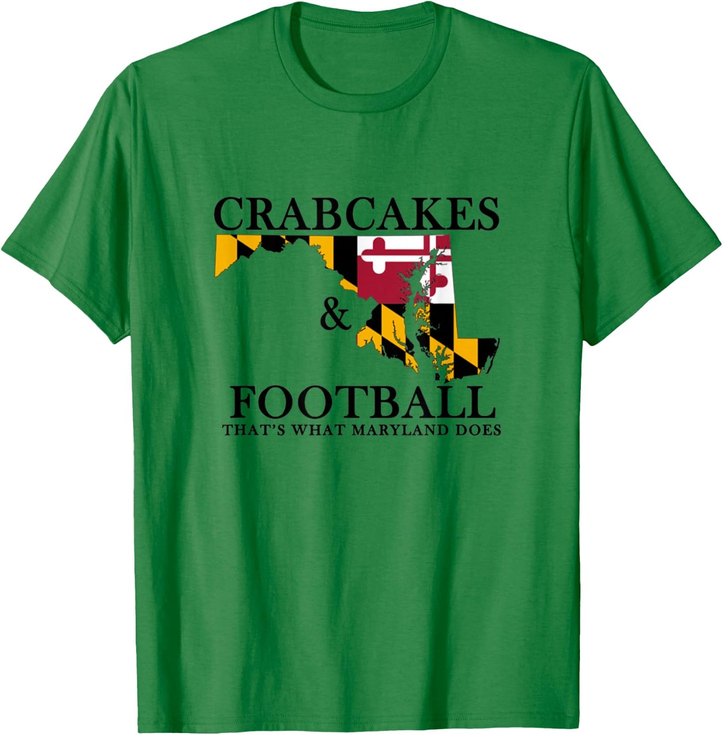 Crabcakes And Football T Shirt T-Shirt - T-Shirt | Irish Green
