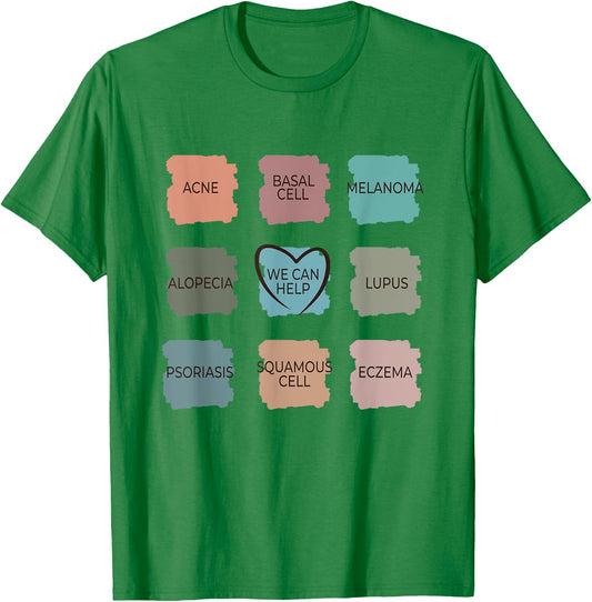 Dermatology Nurse - We Can Help Derm Dermatologist T-Shirt - T-Shirt | Irish Green