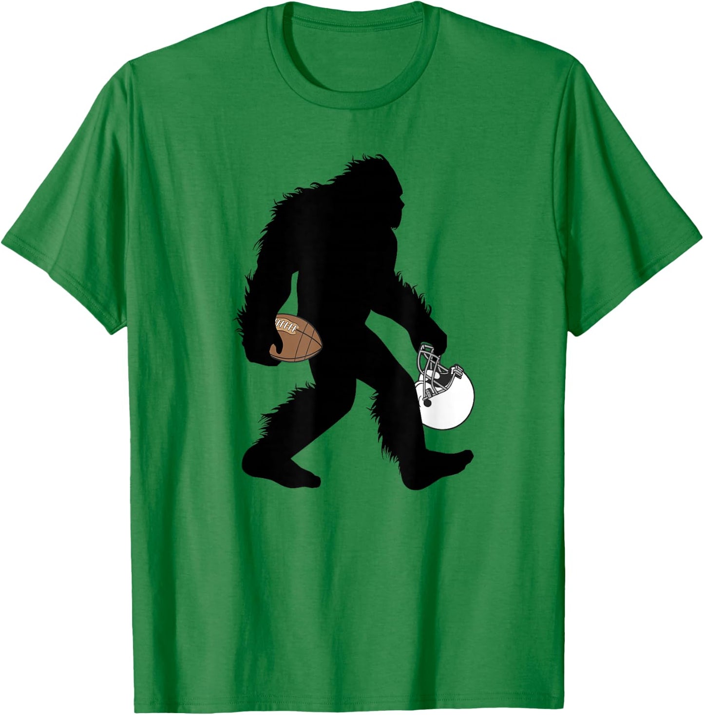 Bigfoot Football Player Cryptid American Sport T-Shirt - T-Shirt | Irish Green