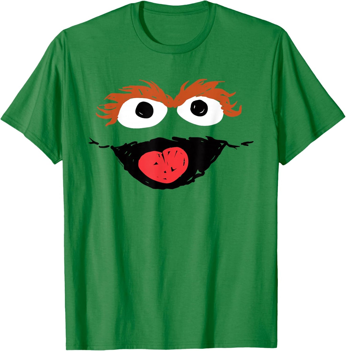 Sesame Street Oscar Crayon Sketch Halloween Costume T-Shirt - T-Shirt | Irish Green