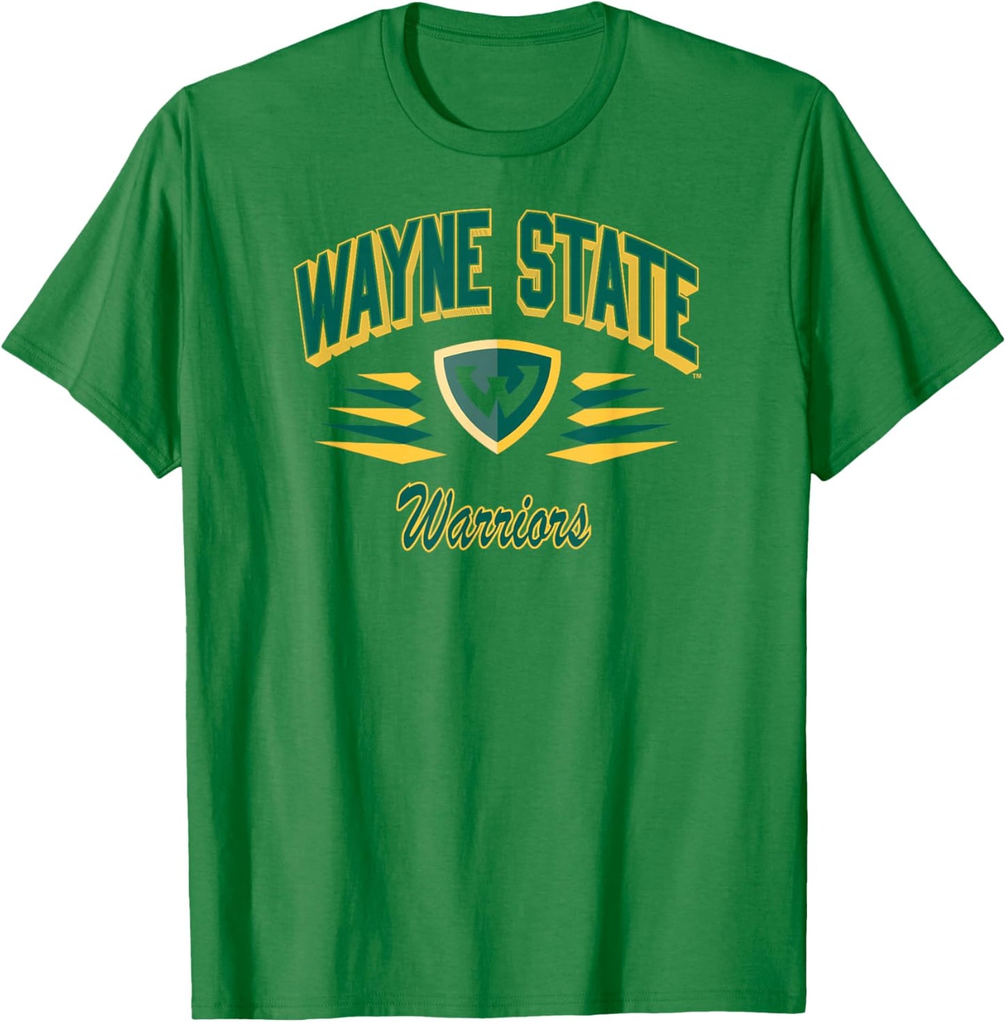 Wayne State Warriors Retro Diamond White Officially Licensed T-Shirt - T-Shirt | Irish Green