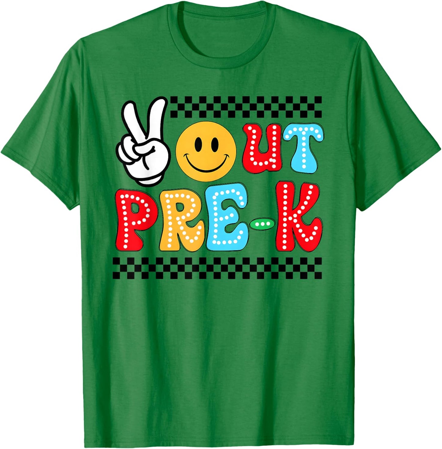 Funny Last days of school shirt for kid Peaces Out Pre-K T-Shirt - T-Shirt | Irish Green
