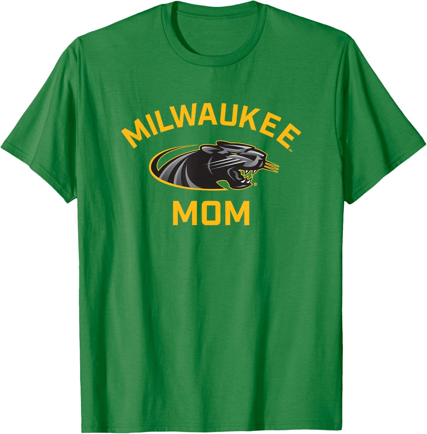 UW Milwaukee Panthers Arched Mom T-Shirt - T-Shirt | Irish Green