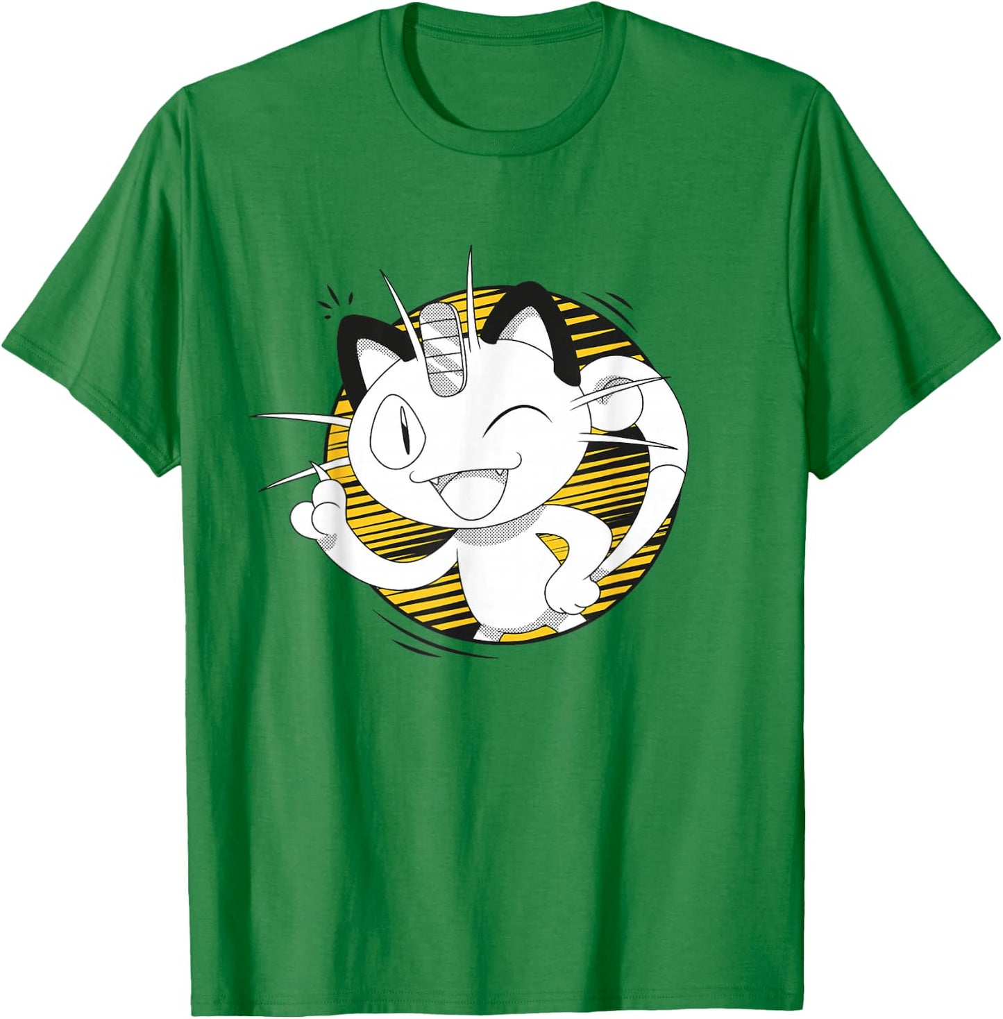 Pokémon Meowth That's Right! Winking Portrait T-Shirt - T-Shirt | Irish Green