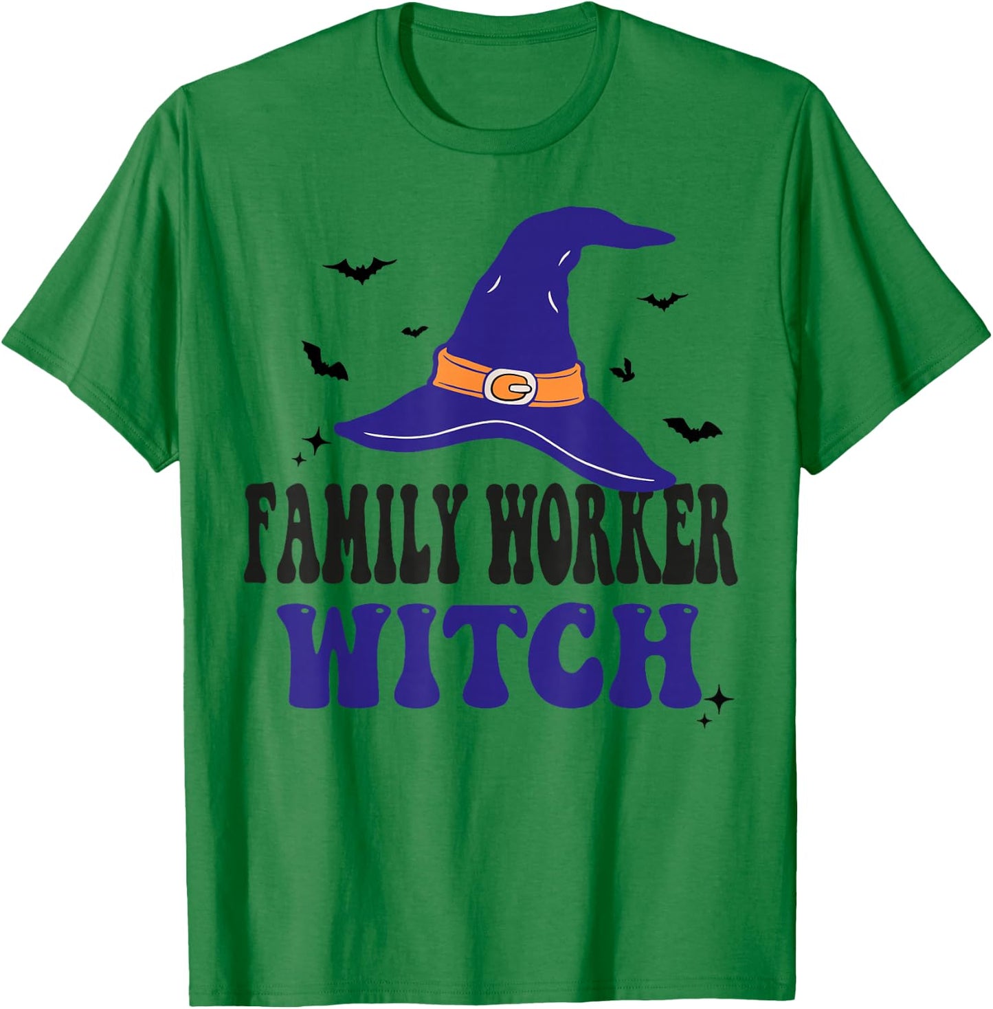 Family Worker Witch Halloween Funny Matching Group Costume T-Shirt - T-Shirt | Irish Green