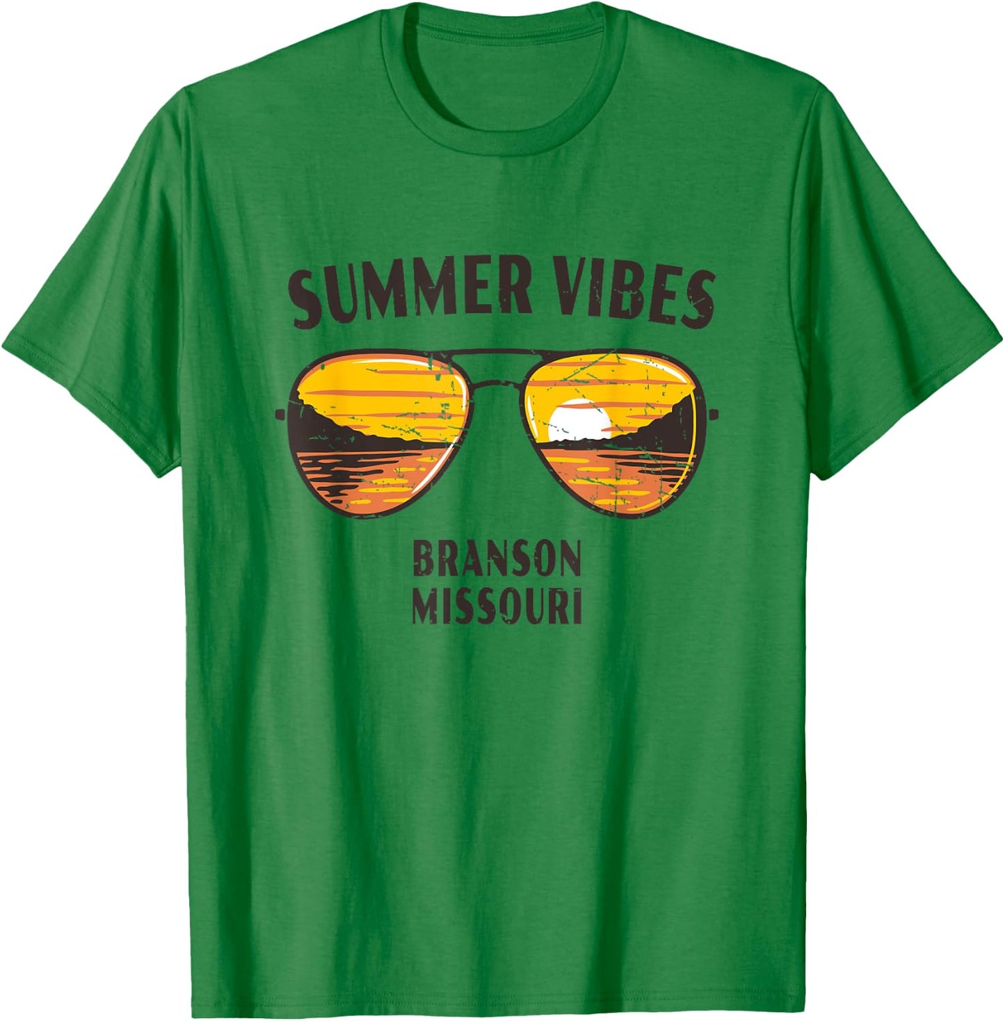 Summer Vibes Branson MO Souvenir T-Shirt - T-Shirt | Irish Green
