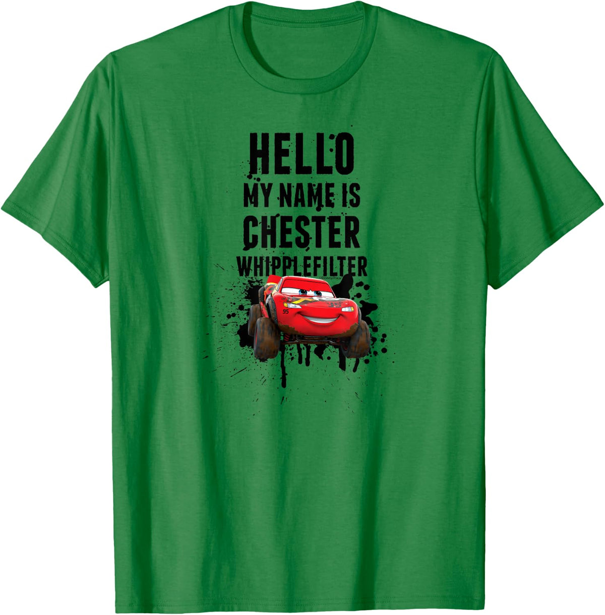 Cars - Hello My Name Is Chester Whipplefilter T-Shirt - T-Shirt | Irish Green
