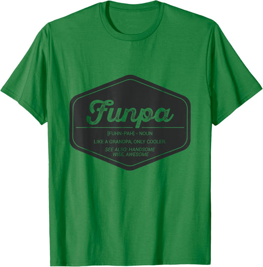 Funpa Funny Definition T Shirt Only Cooler Grandpa Birthday T-Shirt - T-Shirt | Irish Green