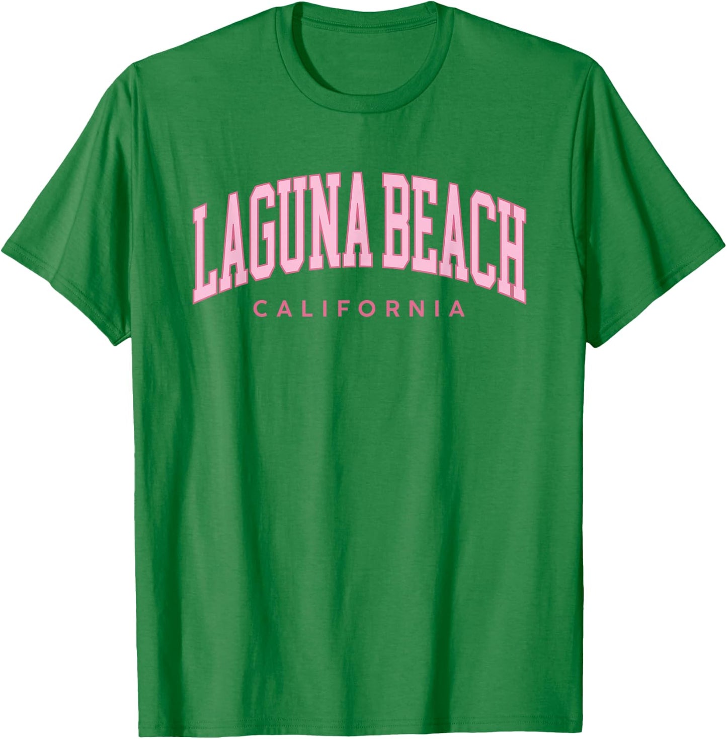 Laguna Beach California Retro Preppy Throwback Pink Girls T-Shirt - T-Shirt | Irish Green