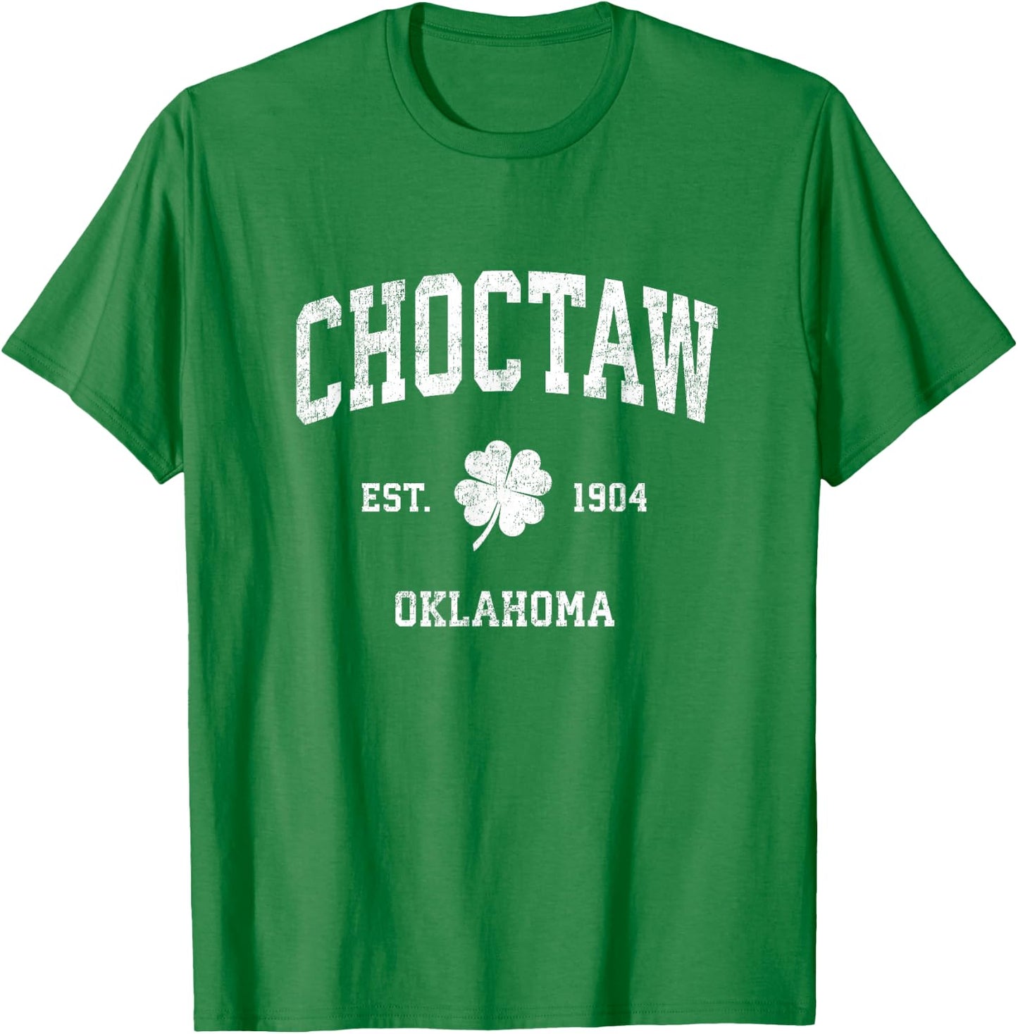 Choctaw Oklahoma Vintage Shamrock Sports T-Shirt - T-Shirt | Irish Green