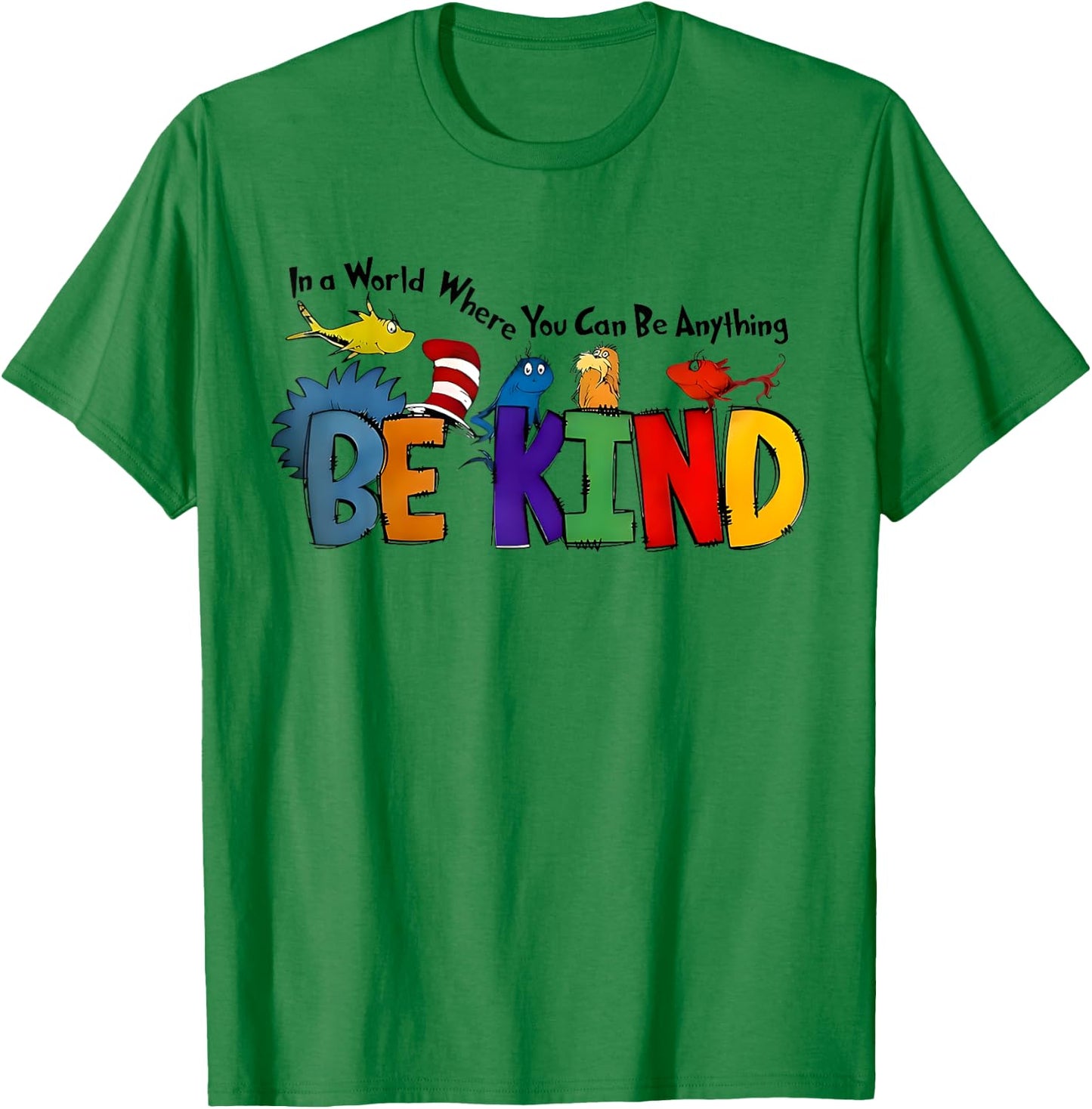 In A World Where You Can Be Anything Be Kind Kindness Retro T-Shirt - T-Shirt | Irish Green