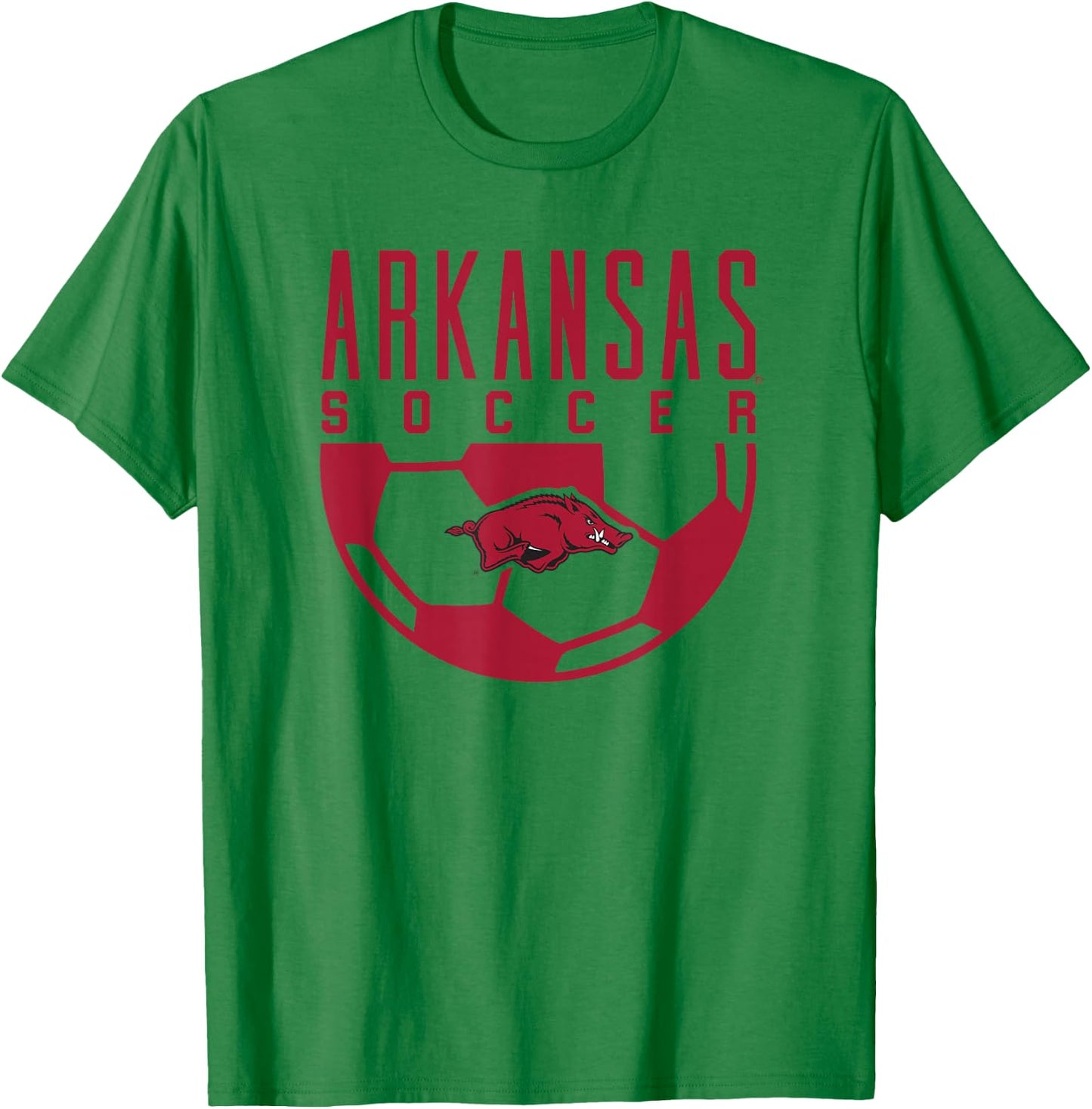 University of Arkansas Razorbacks Soccer T-Shirt - T-Shirt | Irish Green