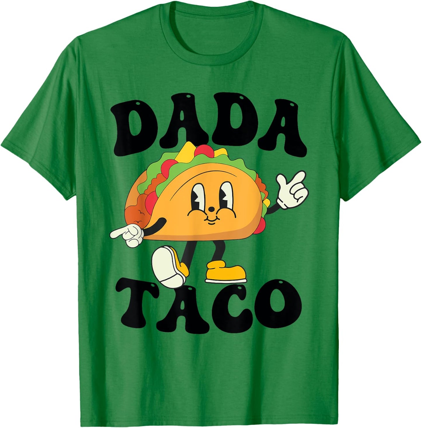 Dada of the Birthday Boy Girl Taco Mexican Birthday Family T-Shirt - T-Shirt | Irish Green