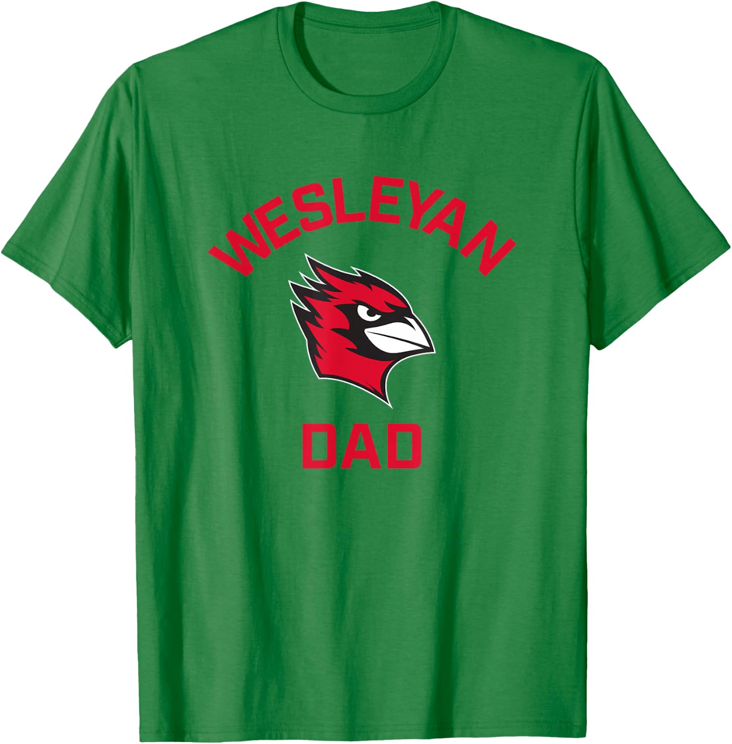 Wesleyan University Cardinals Arched Dad T-Shirt - T-Shirt | Irish Green