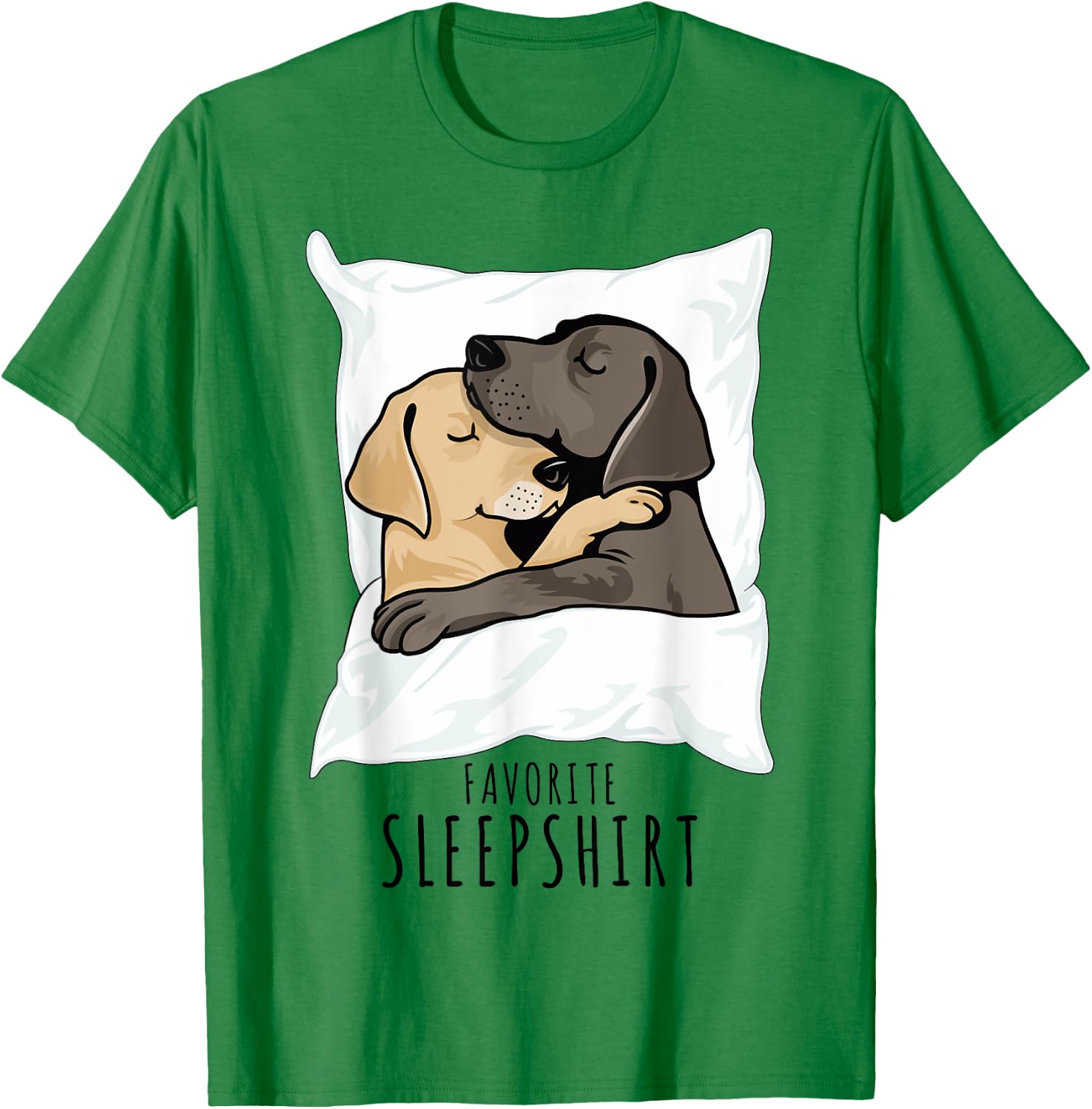 Retriever Couples Pajama Dogs Favourite Sleepshirt T-Shirt - T-Shirt | Irish Green