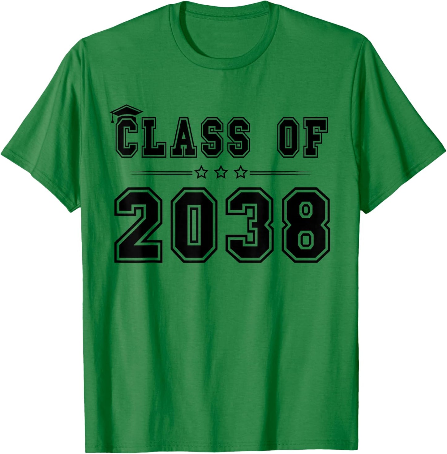 Class of 2038 Grow With Me Graduation First Day Of School T-Shirt - T-Shirt | Irish Green