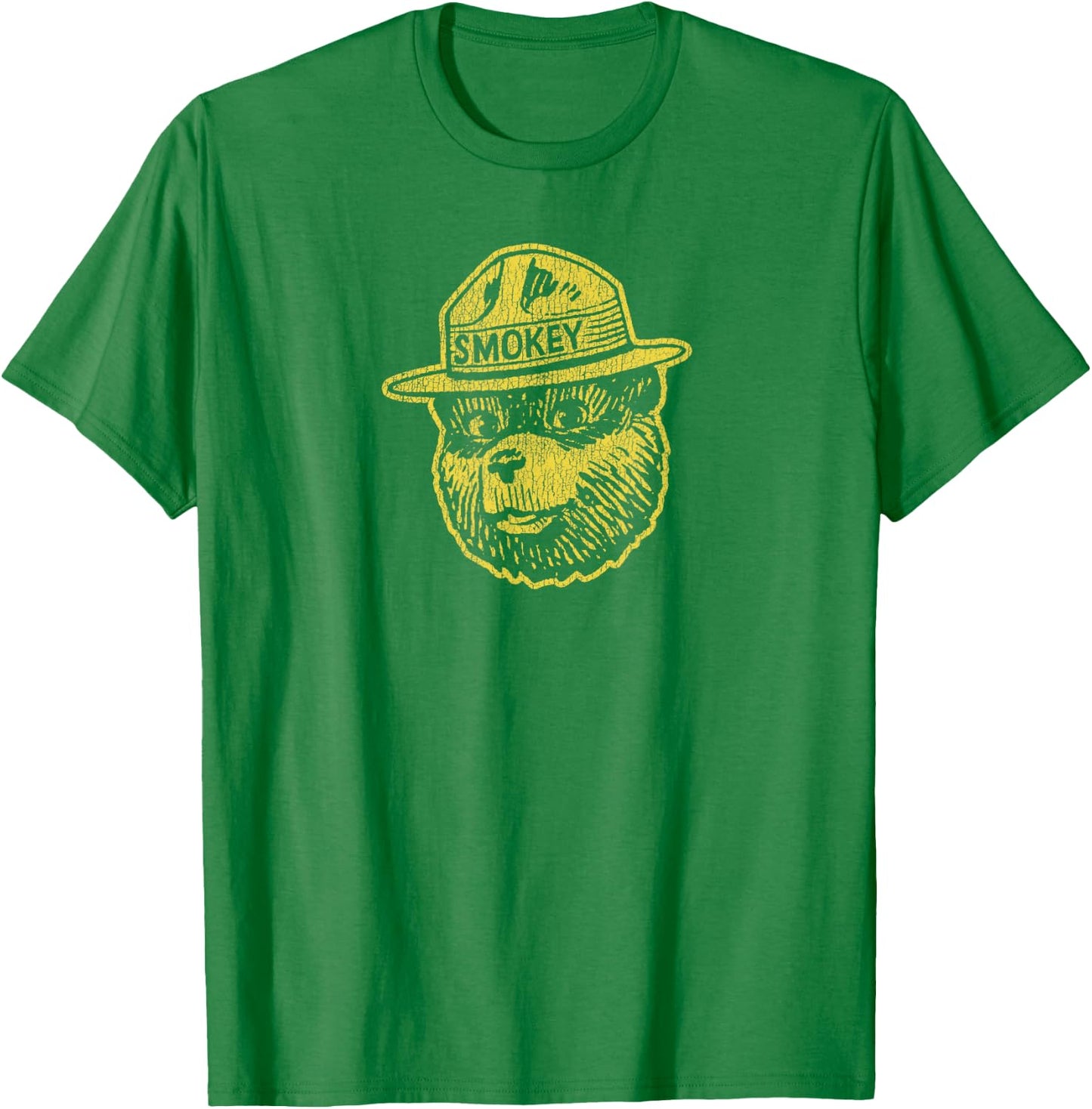 Smokey Bear Keep Our Forests Green & Growing! Distressed T-Shirt - T-Shirt | Irish Green