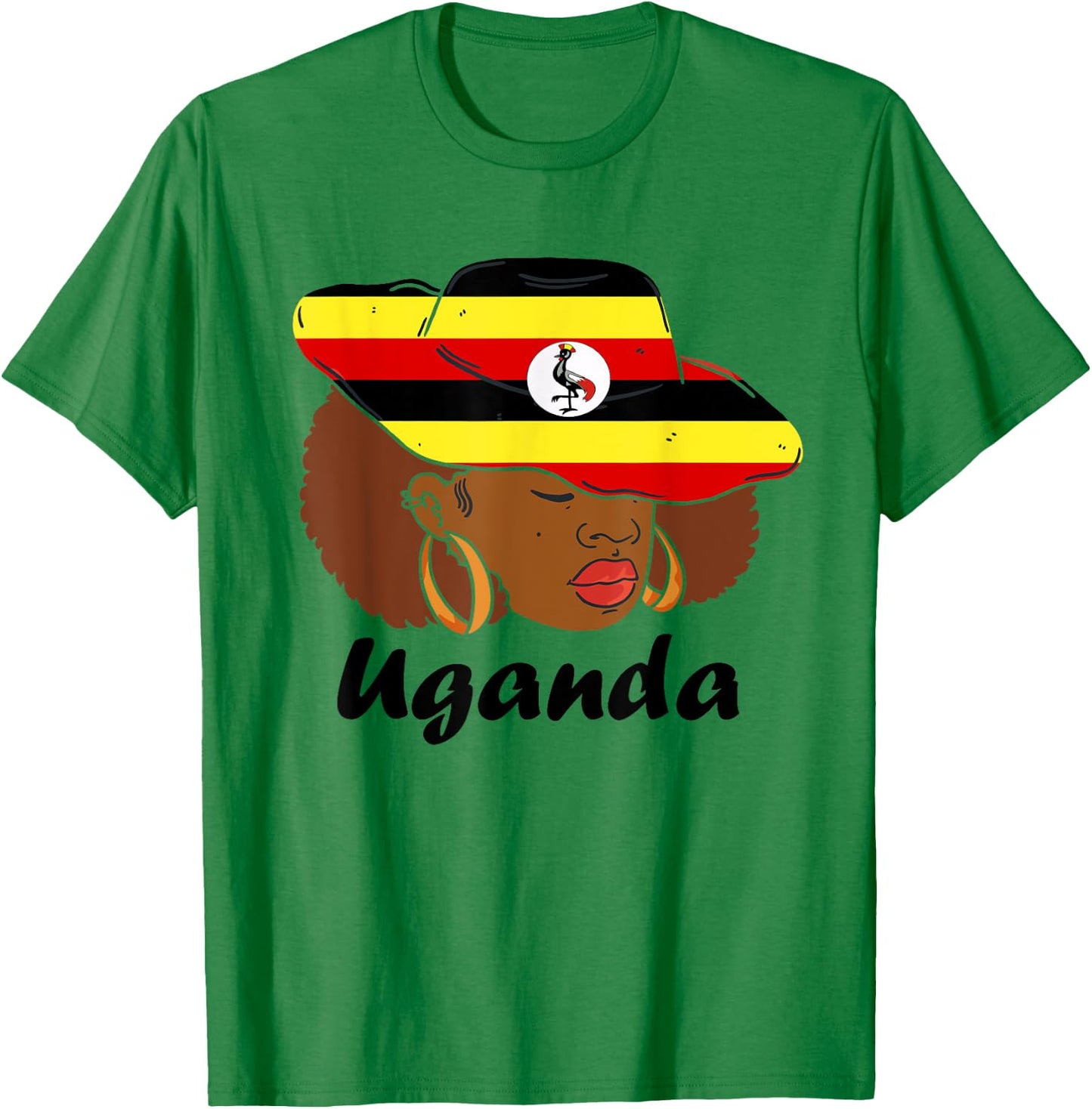 Uganda Woman Ugandan Pride Ugandan Flag Ugandan Roots T-Shirt - T-Shirt | Irish Green