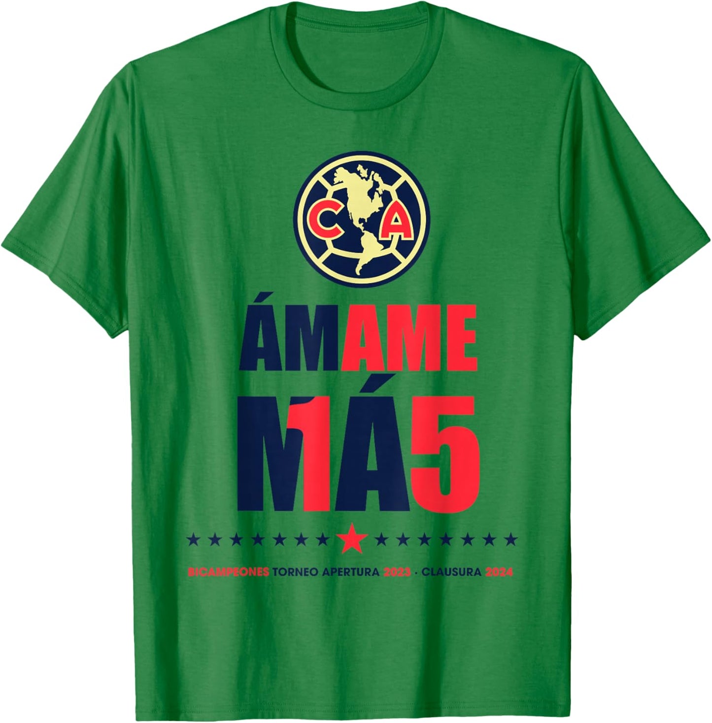 Club America Bicampeon Torneo Apertura 2023 - Clausura 2024 T-Shirt - T-Shirt | Irish Green