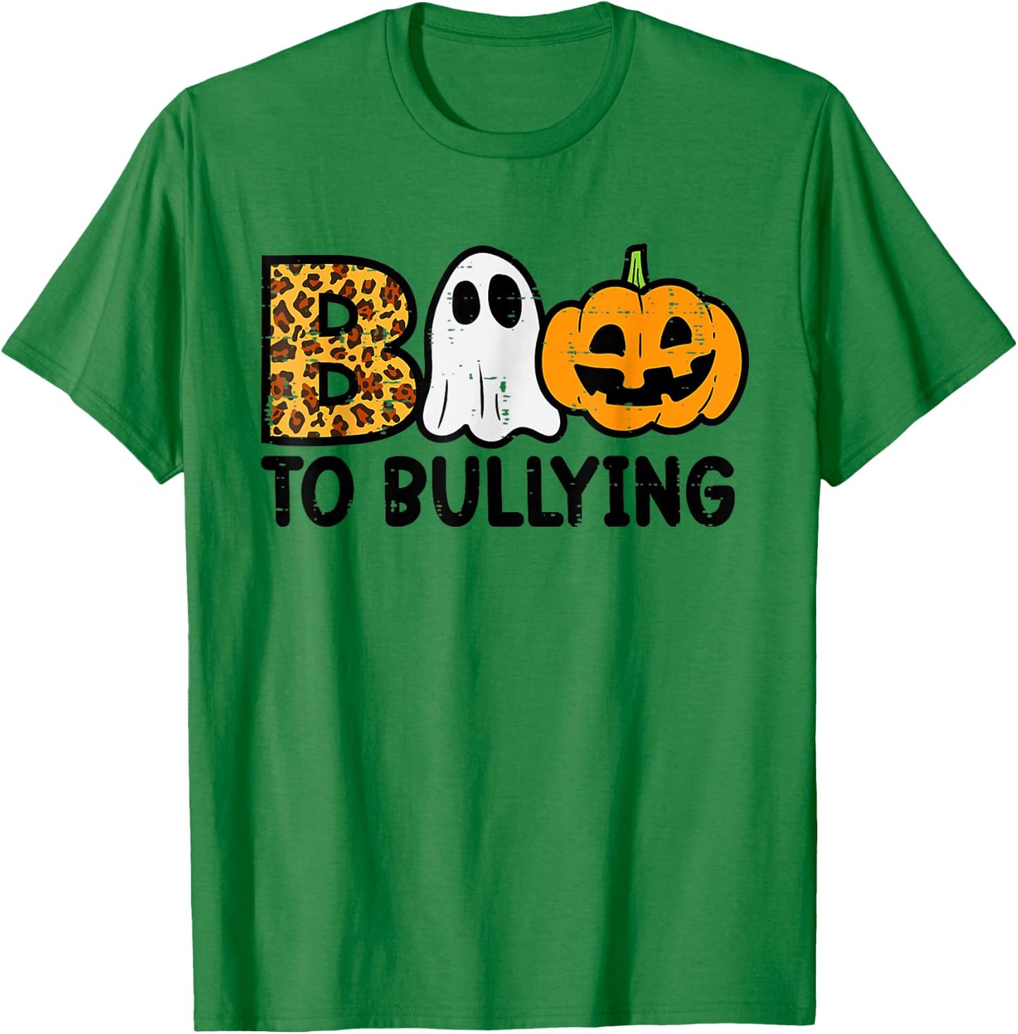 Boo to Bullying Halloween Ghost Anti Bully Unity Day Orange T-Shirt - T-Shirt | Irish Green