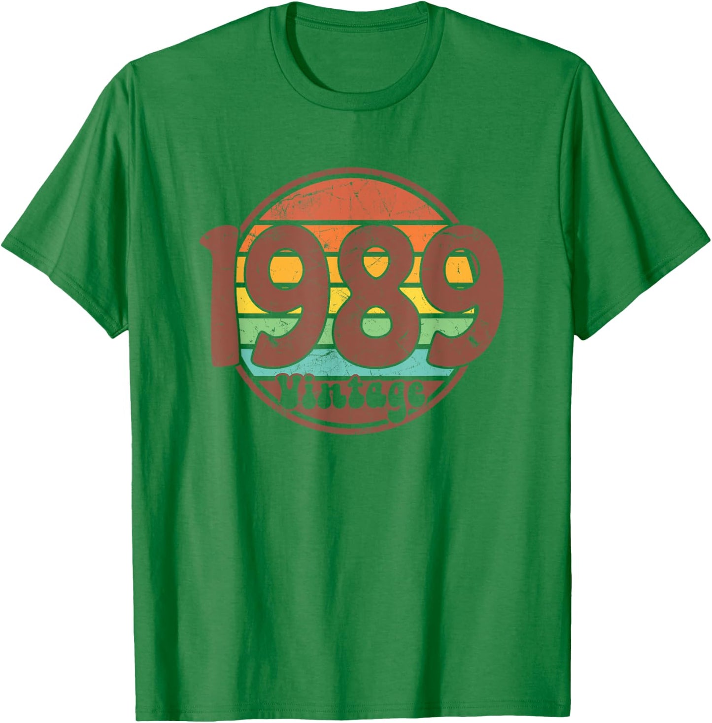 Born In 1989 Birthday, Simple Vintage Born In 1989 Birthday T-Shirt - T-Shirt | Irish Green