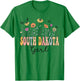 South Dakota Girl Wildflower Groovy South Dakota Lover T-Shirt - T-Shirt | Irish Green