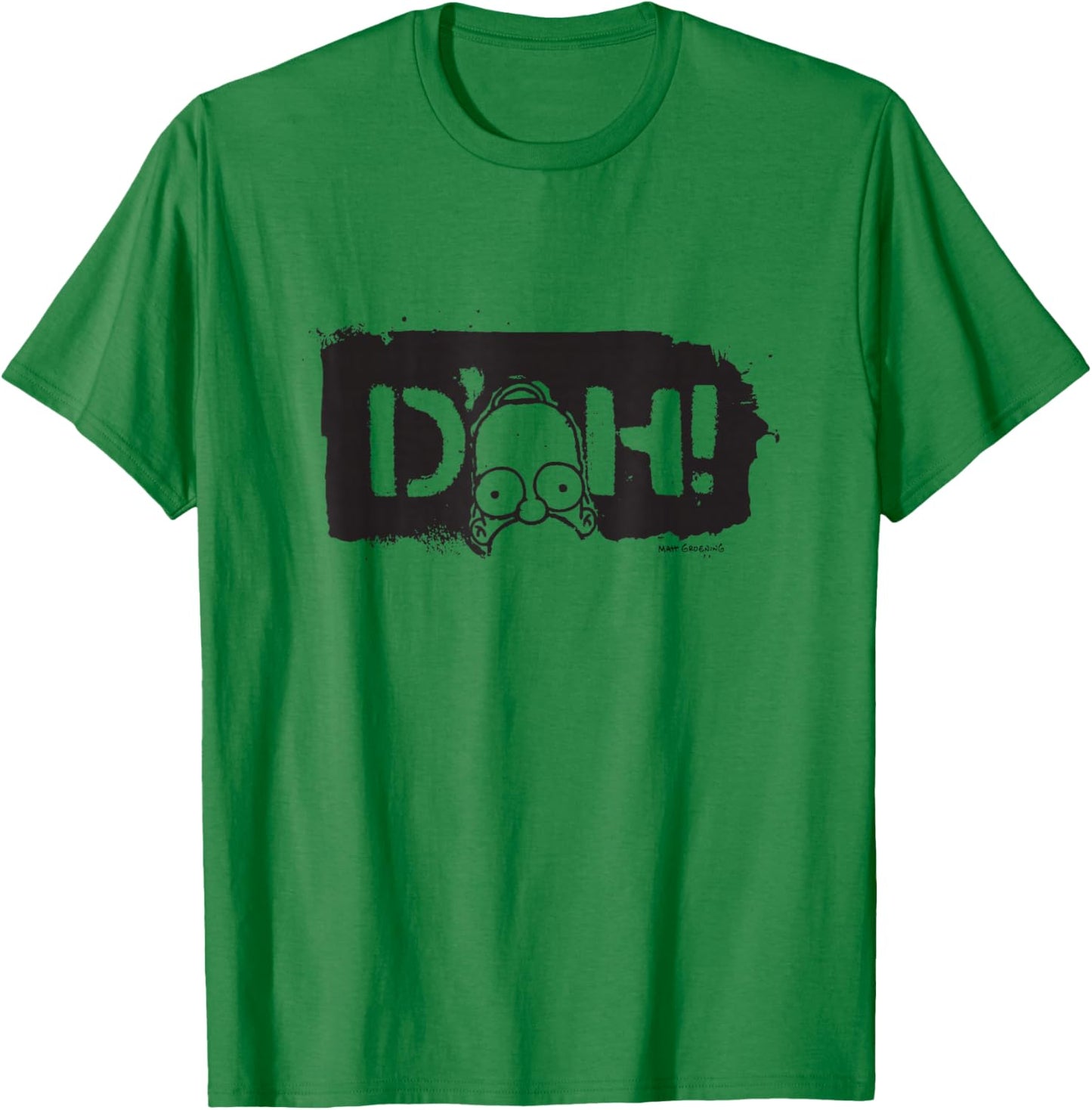 The Simpsons Homer Iconic Phrase D'OH Graffiti Big Logo T-Shirt - T-Shirt | Irish Green