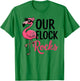 Our Flock Rocks Flamingo Shirt - Fun Group Matching T-Shirt - T-Shirt | Irish Green