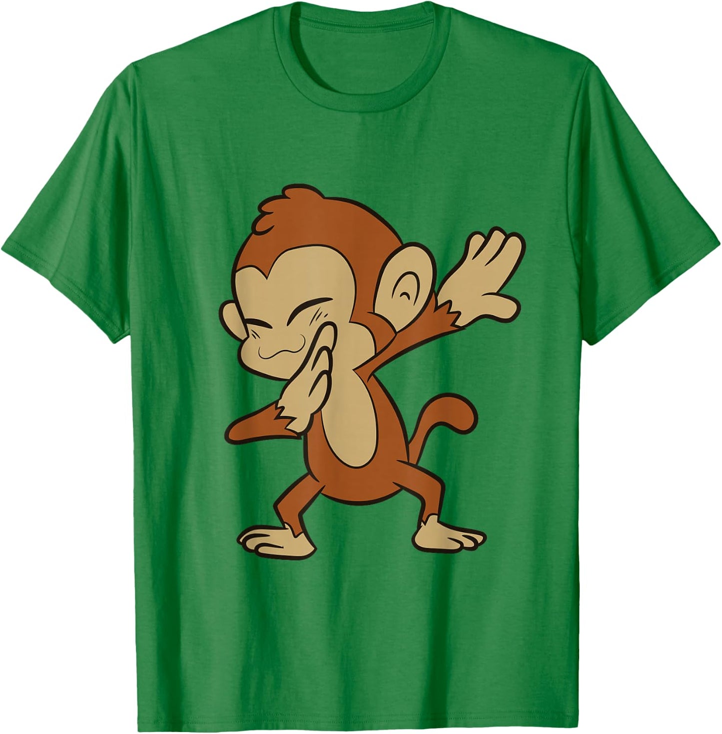 Monkey Animal Ape Funny Dabbing Monkey T-Shirt - T-Shirt | Irish Green