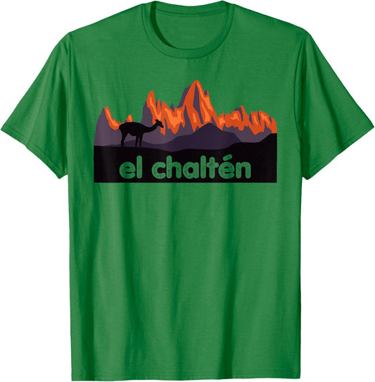 Mt. FITZ ROY Mountain Range, EL CHALTEN T-Shirt - T-Shirt | Irish Green