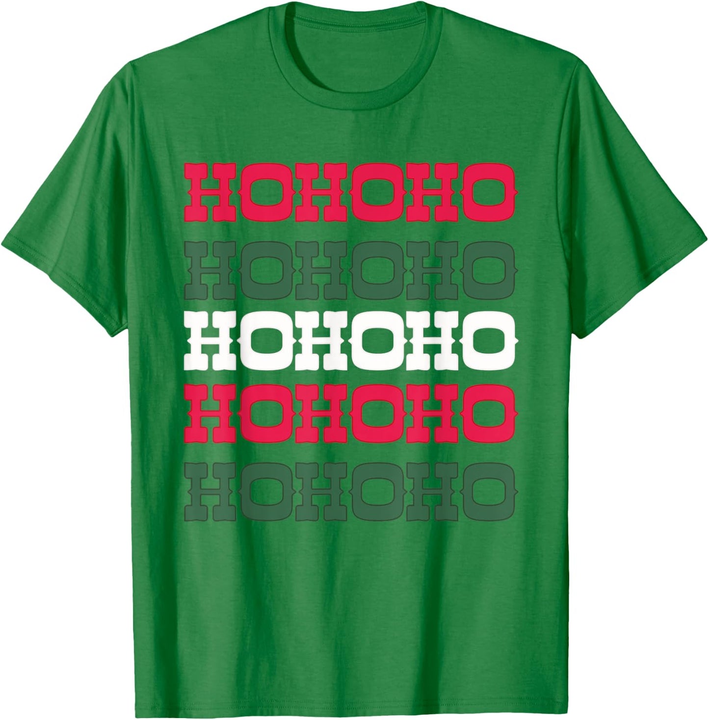 Western Aesthetic Christmas Red White Green Hohoho T-Shirt - T-Shirt | Irish Green