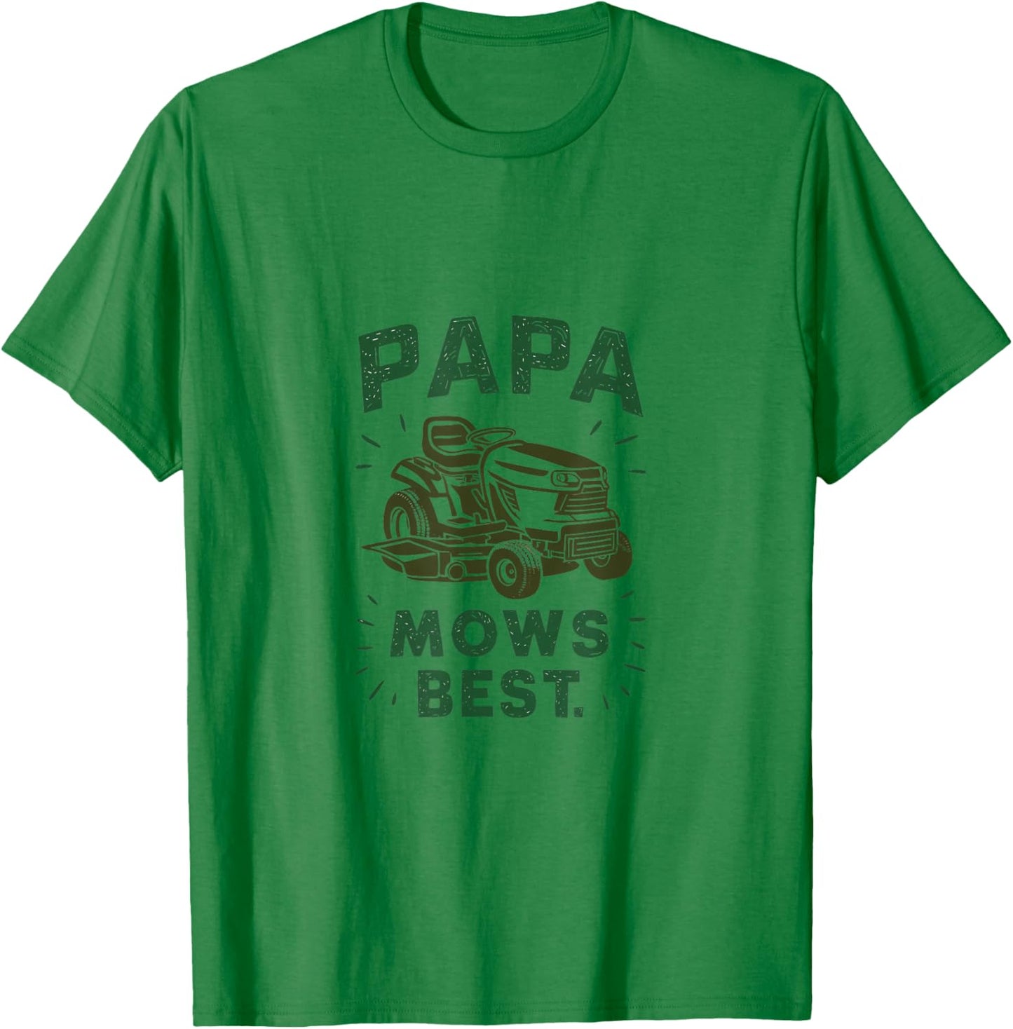 Papa Mows Best I Lawn Care I Dad Joke I Mowing T-Shirt - T-Shirt | Irish Green