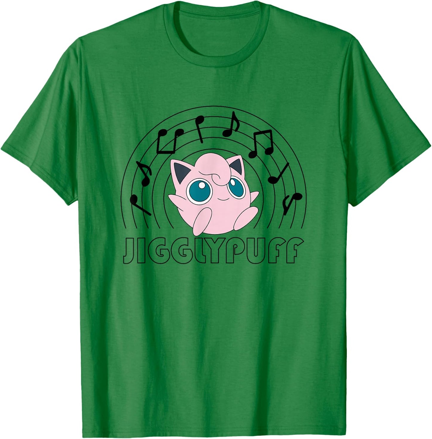 Pokémon - Jiggly Puff Music Notes T-Shirt - T-Shirt | Irish Green