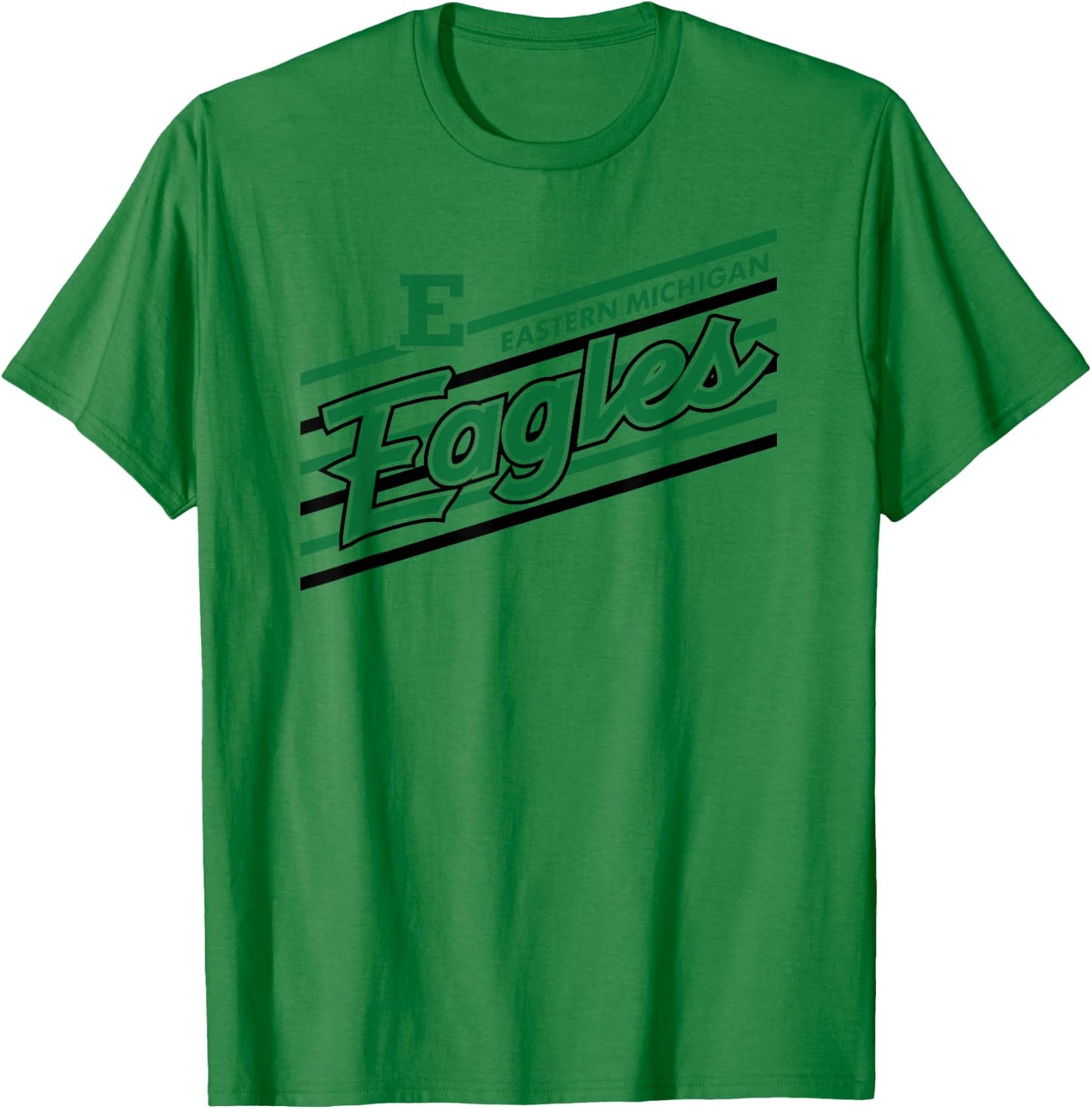 Eastern Michigan Eagles Retro Performer White T-Shirt - T-Shirt | Irish Green