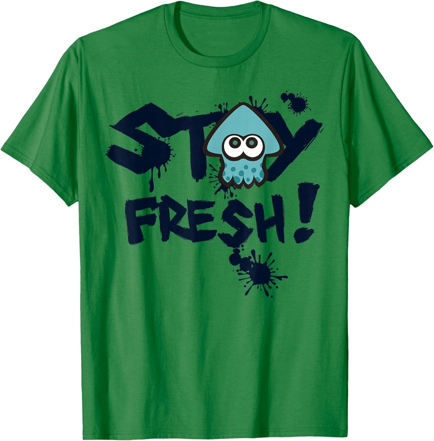 Nintendo Splatoon Stay Fresh Squid Ink Graphic T-Shirt - T-Shirt | Irish Green
