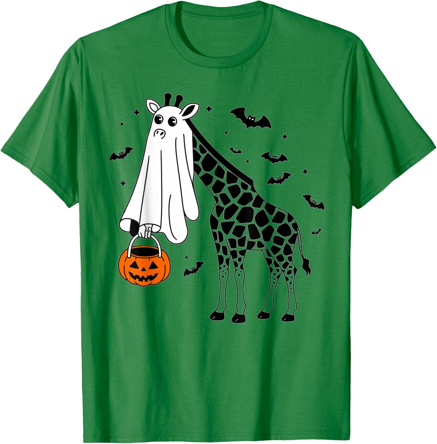 Funny Halloween Giraffe Ghost Costume Trick Or Treat T-Shirt - T-Shirt | Irish Green