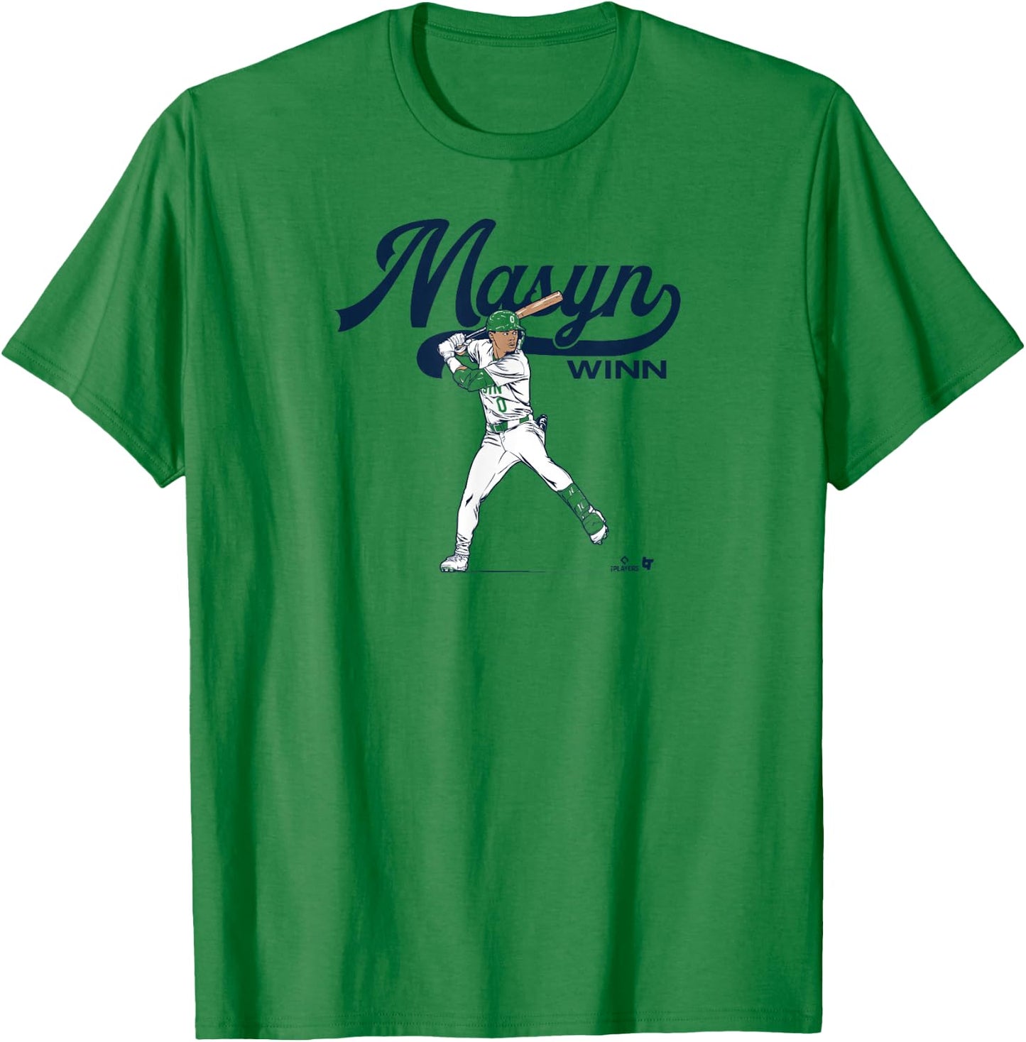 Masyn Winn - Slugger Swing - St. Louis Baseball T-Shirt - T-Shirt | Irish Green