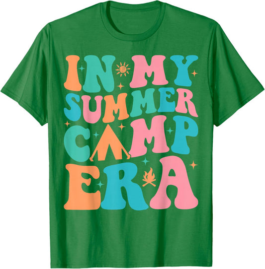 Groovy In My Summer Camp Era Camping T-Shirt - T-Shirt | Irish Green