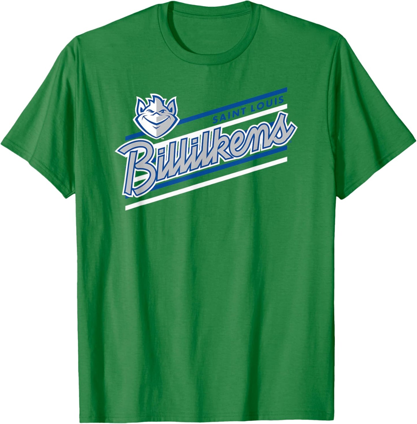 St. Louis University Billikens Retro Performer Gray T-Shirt - T-Shirt | Irish Green