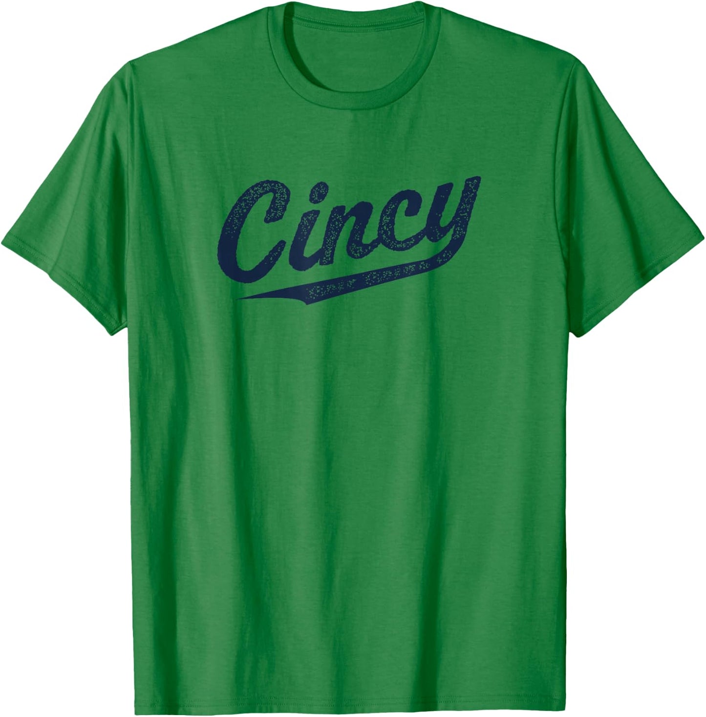 Retro Cincy Cincinnati Ohio vintage cursive script throwback T-Shirt - T-Shirt | Irish Green