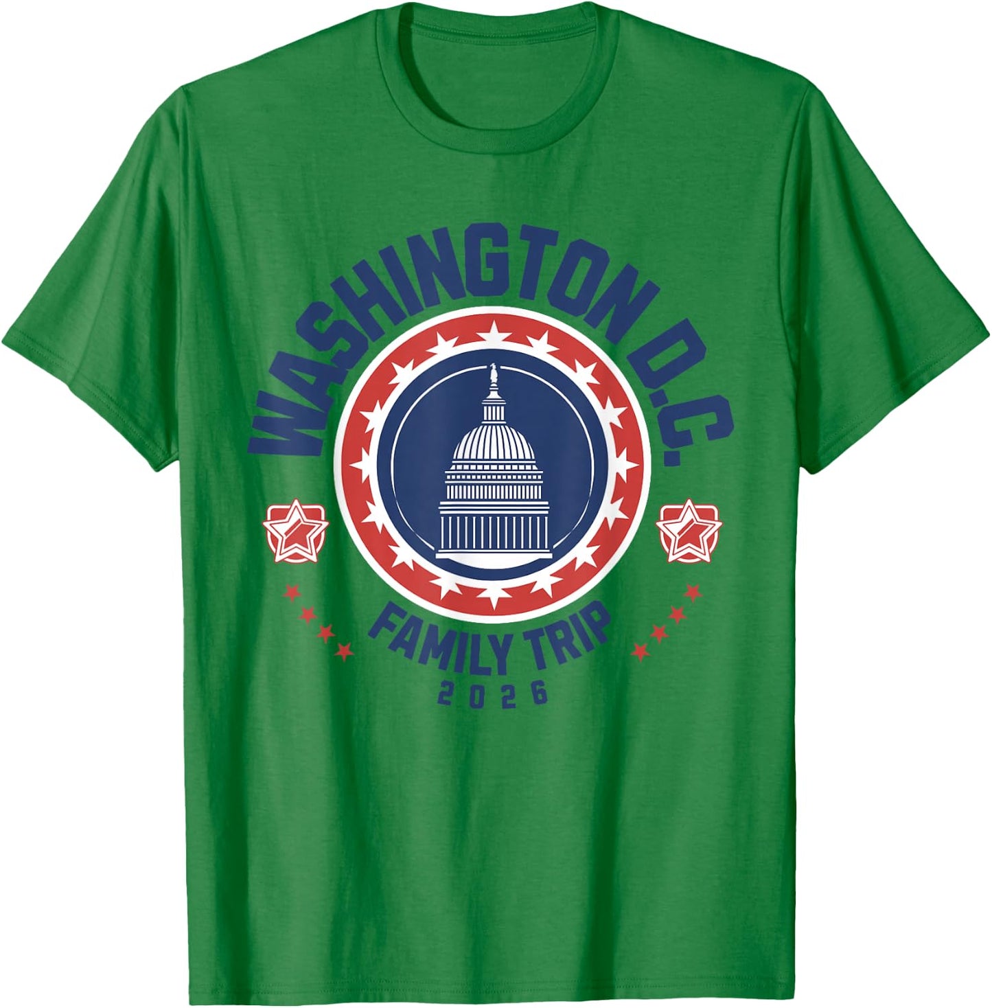 Washington DC Family Trip 2026 Vacation Souvenir Patriotic T-Shirt - T-Shirt | Irish Green