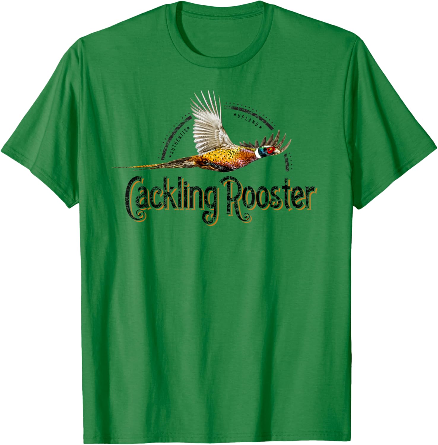 Pheasant Rooster Ringneck Cackling Upland Bird Hunting T-Shirt - T-Shirt | Irish Green