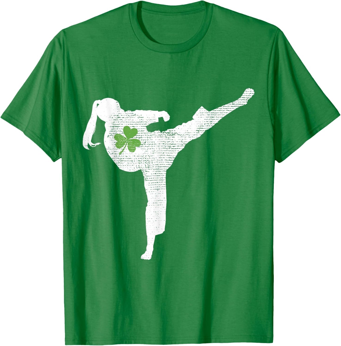 Karate Lovers Green Shamrock Leaf St Patricks Day T-Shirt - T-Shirt | Irish Green