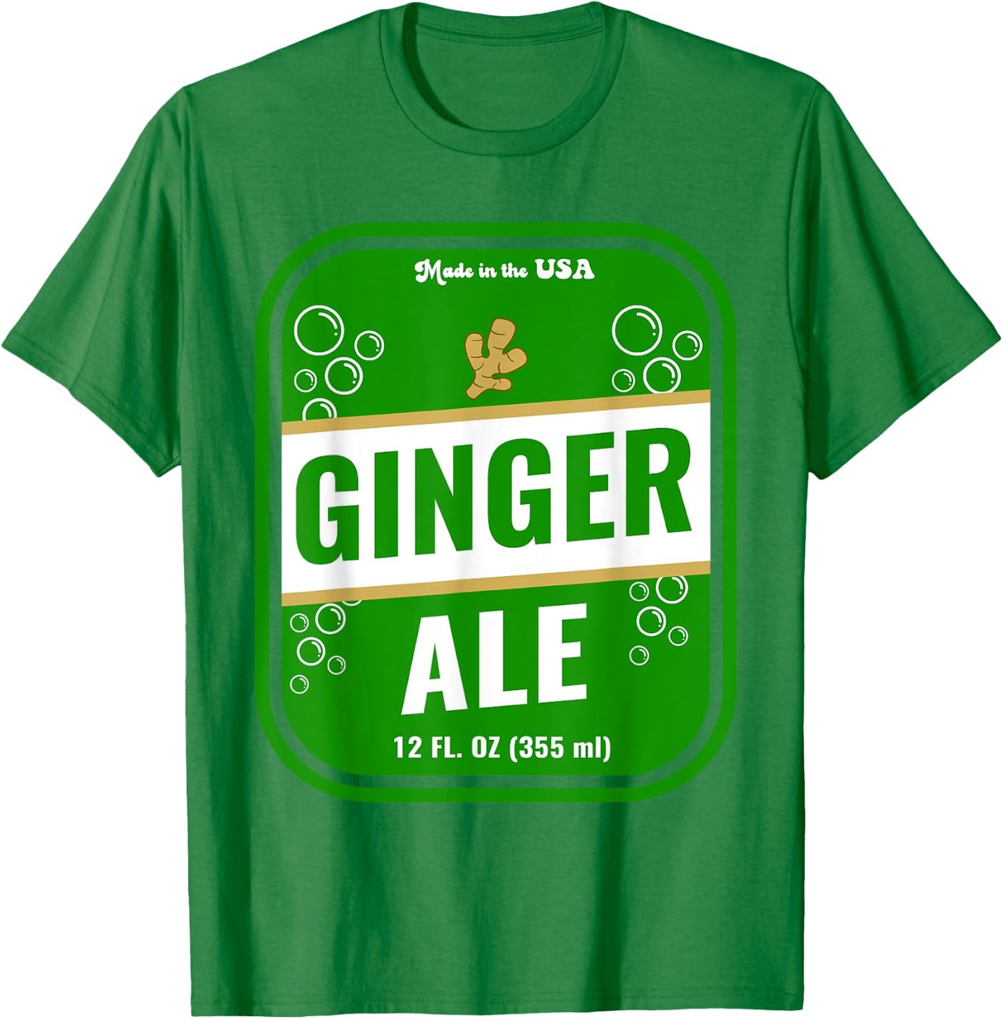 Halloween Costume Ginger Ale Unique Costume Idea T-Shirt - T-Shirt | Irish Green