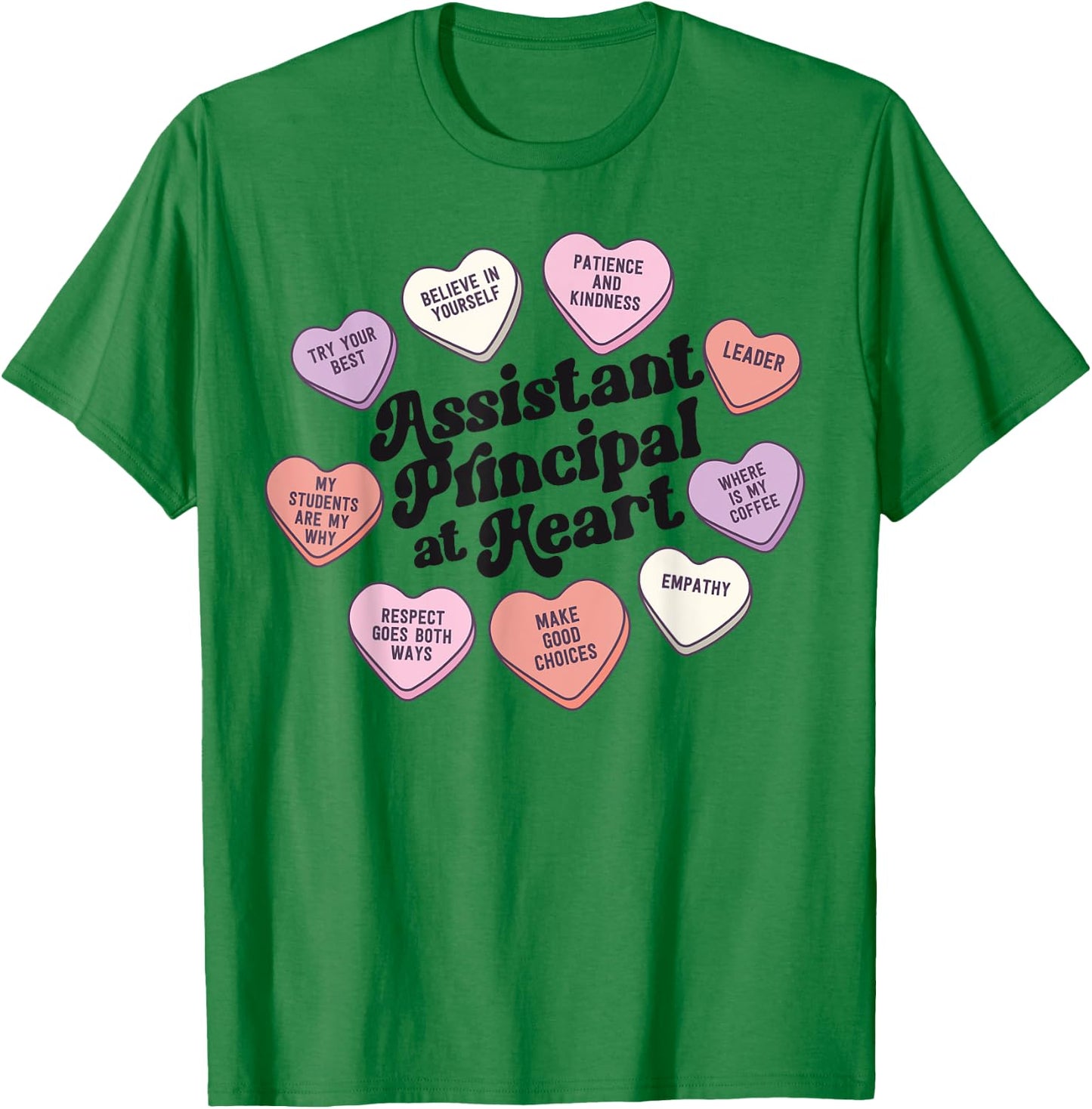 Assistant Principal At Heart Valentines Day T-Shirt - T-Shirt | Irish Green