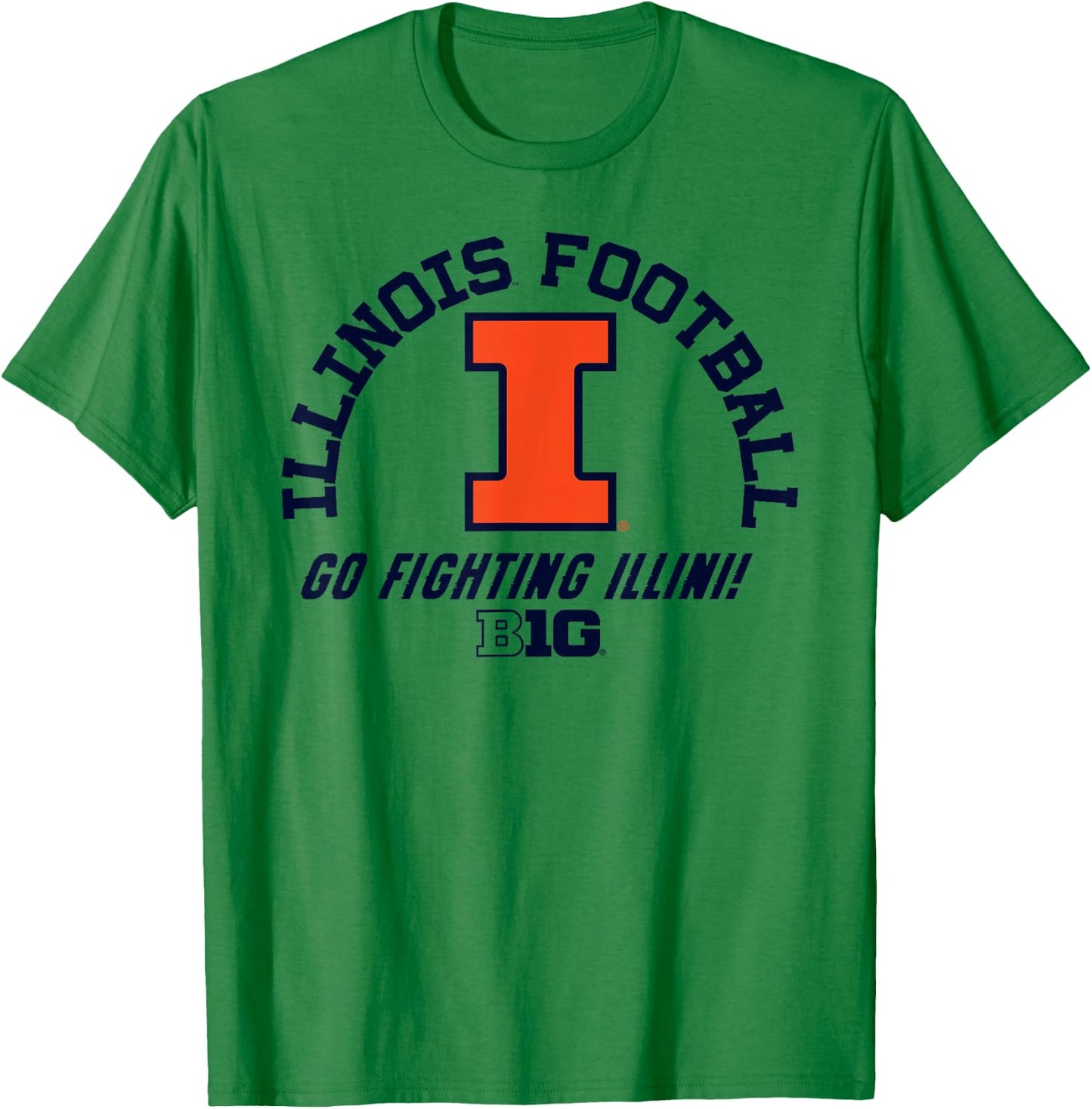 Illinois Fighting Illini Big 10 Football Officially Licensed T-Shirt - T-Shirt | Irish Green
